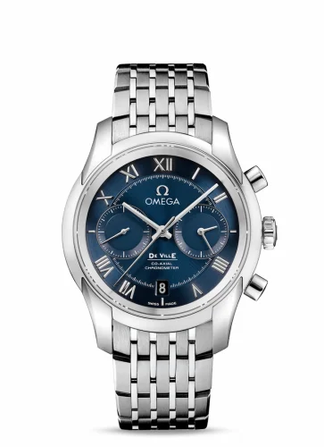 Omega De Ville Co-Axial 42 Chronograph Stainless Steel / Blue / Bracelet 431.10.42.51.03.001 (43110425103001)